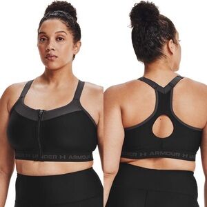 Under Armour NEW Women's Armour High Crossback Zip Sports Bra Sz 42D